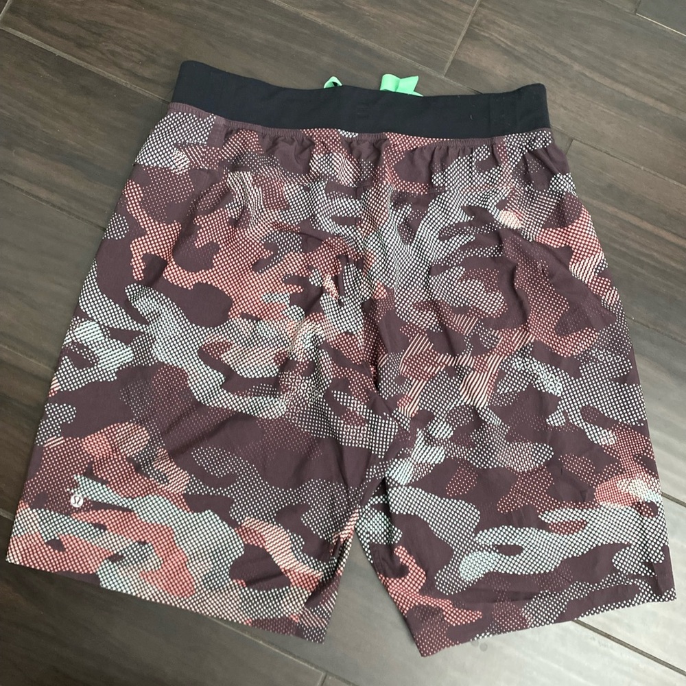 Men’s Lululemon 9 inch inseam shorts. No liner.